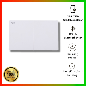 Công tắc thông minh BLE 2 nút Ario Hình chữ nhật 0